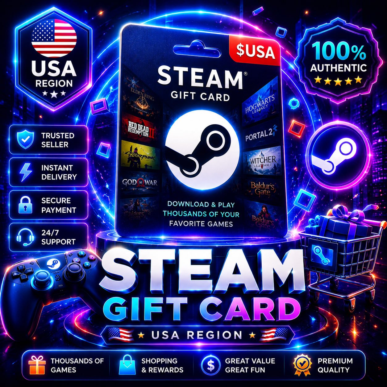 Steam Gift Card (USD)